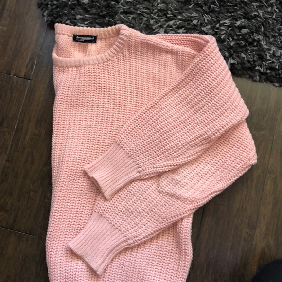 Pink American Apparel fisherman sweater - Picture 3 of 4